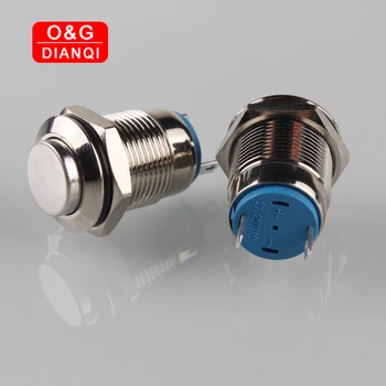 2pc/lot 12mm Metal Button Switch Waterproof High Head Push Button Switch Momentary Self locking Small Button Switch for Doorbell 
2pc/lot 12mm Metal Button Switch Waterproof High Head Push Button Switch Momentary Self locking Small Button Switch for Doorbell