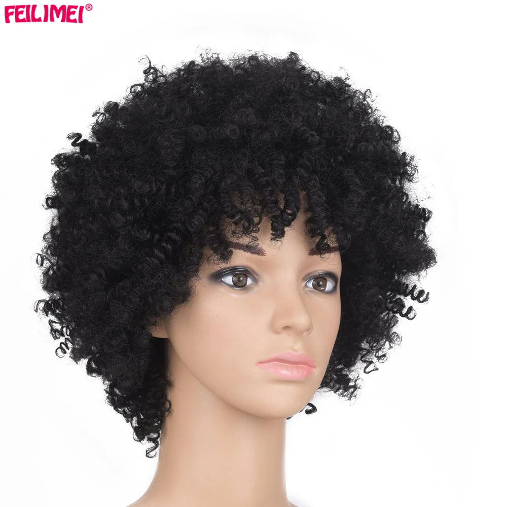 Feilimei Synthetic Ombre Wigs For Black Women Hair 110g Afro Curly Short Black African American Wigs Made By Japanese Firber
Feilimei Synthetic Ombre Wigs For Black Women Hair 110g Afro Curly Short Black African American Wigs Made By Japanese Firber
