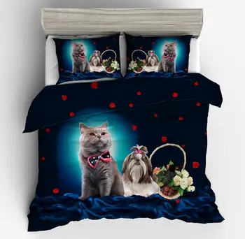 3d HD Print Cute Cat Bedding Set Quality Dog 3PCS Black Duvet Cover Sets Single Queen King Size Bedclothes Bedding pillowcase
3d HD Print Cute Cat Bedding Set Quality Dog 3PCS Black Duvet Cover Sets Single Queen King Size Bedclothes Bedding pillowcase