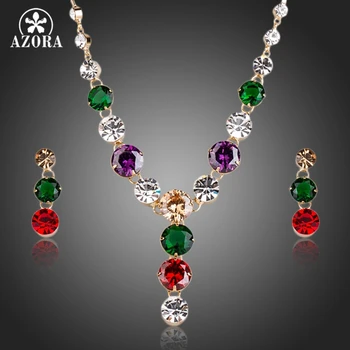 AZORA Fancy Marquise Cutting Cubic Zirconia Necklace and Earrings Jewelry Sets TG0128
AZORA Fancy Marquise Cutting Cubic Zirconia Necklace and Earrings Jewelry Sets TG0128