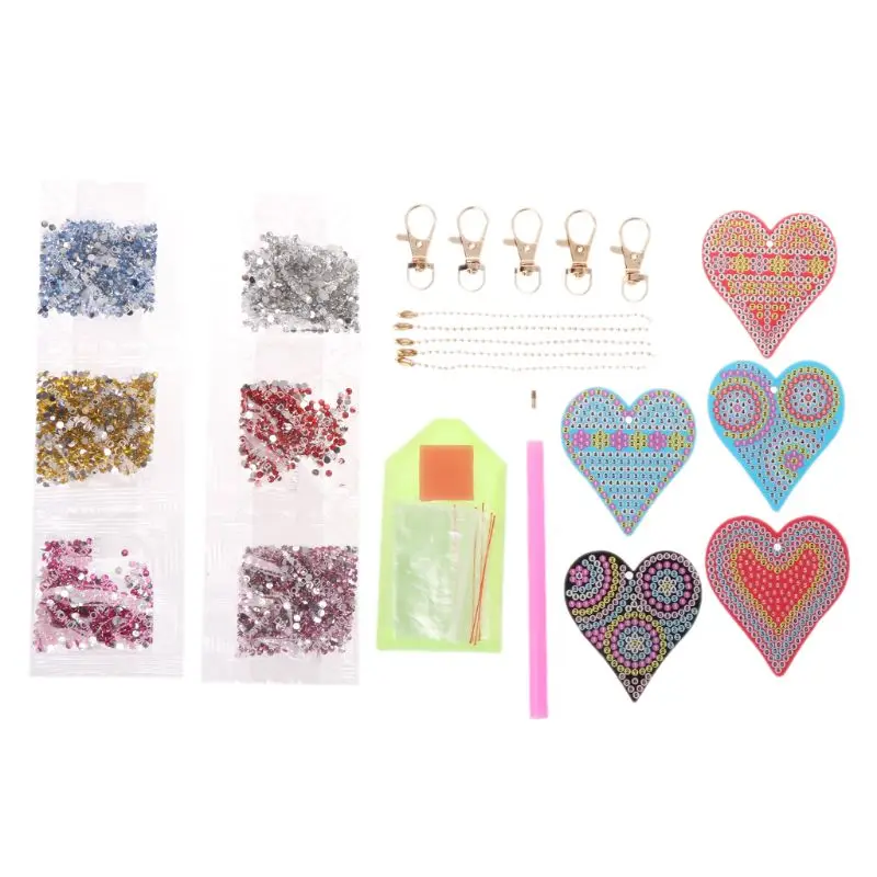 5pcs/set DIY 5D Diamond Painting Embroidery Love Heart Sticker Double Sided Keychain Key Ring Jewelry Handmade Christmas Gifts
5pcs/set DIY 5D Diamond Painting Embroidery Love Heart Sticker Double Sided Keychain Key Ring Jewelry Handmade Christmas Gifts