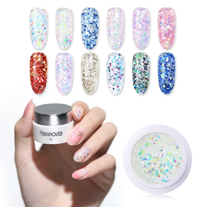Harunouta 5g Glitter Gel Nail Polish Colorful Pink Purple Glitter Sequins Soak Off UV Gel Varnish Natural Resin Nail Art
Harunouta 5g Glitter Gel Nail Polish Colorful Pink Purple Glitter Sequins Soak Off UV Gel Varnish Natural Resin Nail Art