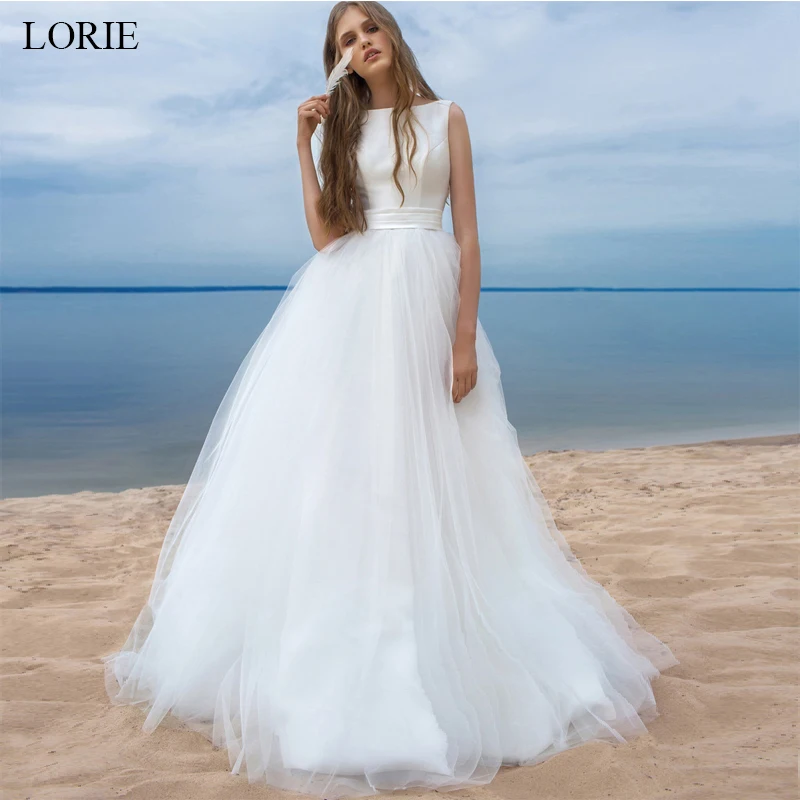 LORIE Beach Wedding Dresses Vestido Noiva Praia Simple White Tulle Casamento Sashes Bridal Gown Custom made Plus size
LORIE Beach Wedding Dresses Vestido Noiva Praia Simple White Tulle Casamento Sashes Bridal Gown Custom made Plus size