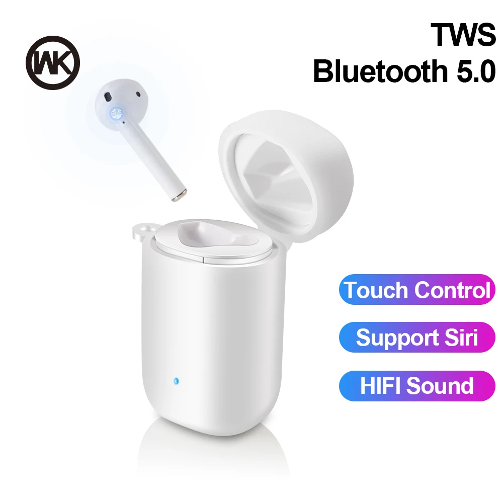 WK TWS Headphone Bluetooth 5.0 Wireless Eeadphones Touch Control Fone De Ouvido With Charging Box headset for Smart Mobile Phone
WK TWS Headphone Bluetooth 5.0 Wireless Eeadphones Touch Control Fone De Ouvido With Charging Box headset for Smart Mobile Phone