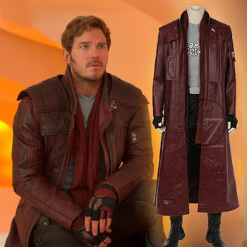 Guardians Of the Galaxy 2 Star Lord Jacket Halloween costumes adult Peter Quill Star Lord cosplay costume long leather jacket
Guardians Of the Galaxy 2 Star Lord Jacket Halloween costumes adult Peter Quill Star Lord cosplay costume long leather jacket
