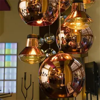 Industrial Home Decor Pendant Light Glass Shade Plating Round Hanglamp Gold/Silver/Copper Modern lustre Pendente Bar Kitchen
Industrial Home Decor Pendant Light Glass Shade Plating Round Hanglamp Gold/Silver/Copper Modern lustre Pendente Bar Kitchen