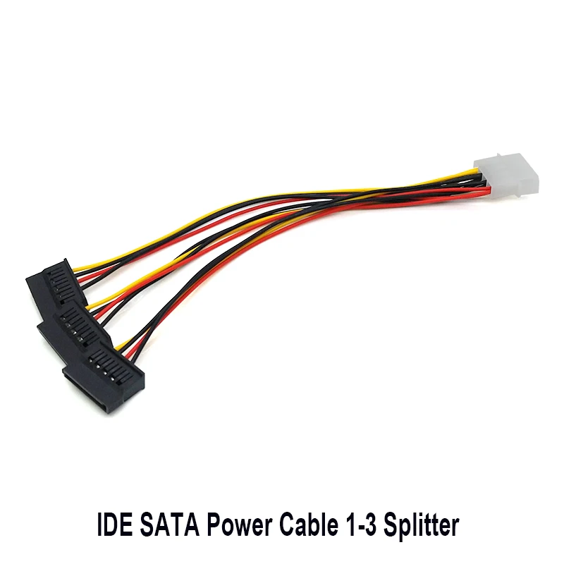 IDE Cable Male 1 To 3 Female Ports Power Cable IDE Power Supply Extension Computer CPU SATA Connector Splitter Cable JB89
IDE Cable Male 1 To 3 Female Ports Power Cable IDE Power Supply Extension Computer CPU SATA Connector Splitter Cable JB89