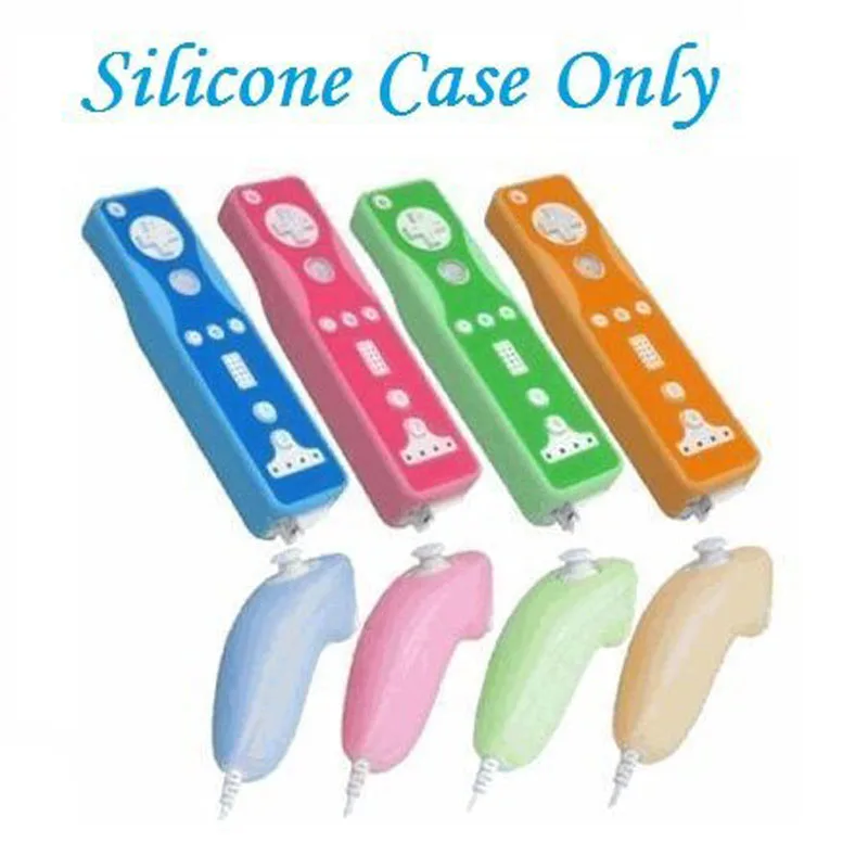 4 Color Silicone case For Wii Nunchucks Remote Controller Protective Cover For Wii Remote Joystick
4 Color Silicone case For Wii Nunchucks Remote Controller Protective Cover For Wii Remote Joystick