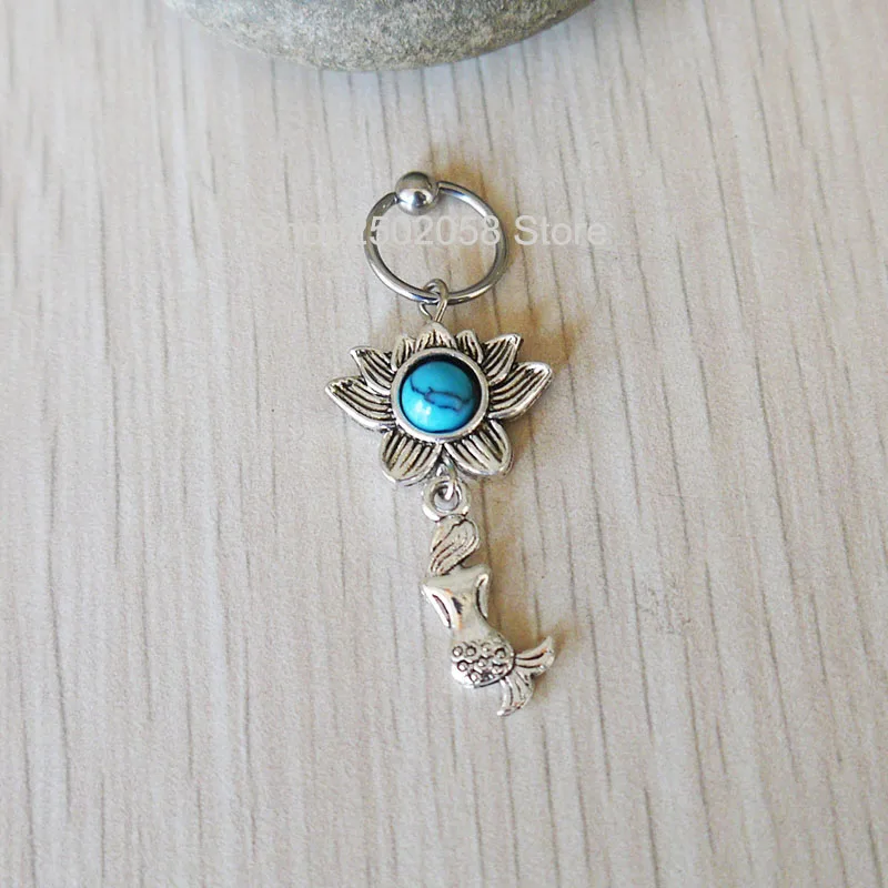 New 2pcs Mermaid CBR Captive Bead Ring , Lotus hoop cartilage Tragus Helix Piercing Jewelry
New 2pcs Mermaid CBR Captive Bead Ring , Lotus hoop cartilage Tragus Helix Piercing Jewelry