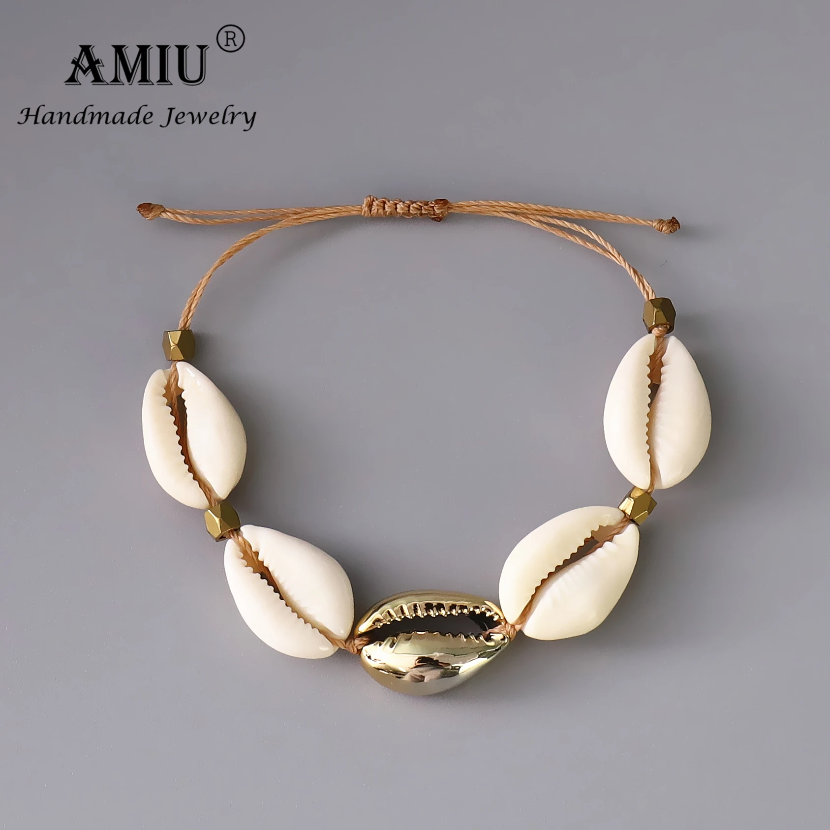 2019 AMIU Handmade Bohemia Natural Puka Gold Shell Charm Wax Cord Bracelets & Bangles For Women Men Woven Ethnic Bracelets
2019 AMIU Handmade Bohemia Natural Puka Gold Shell Charm Wax Cord Bracelets & Bangles For Women Men Woven Ethnic Bracelets