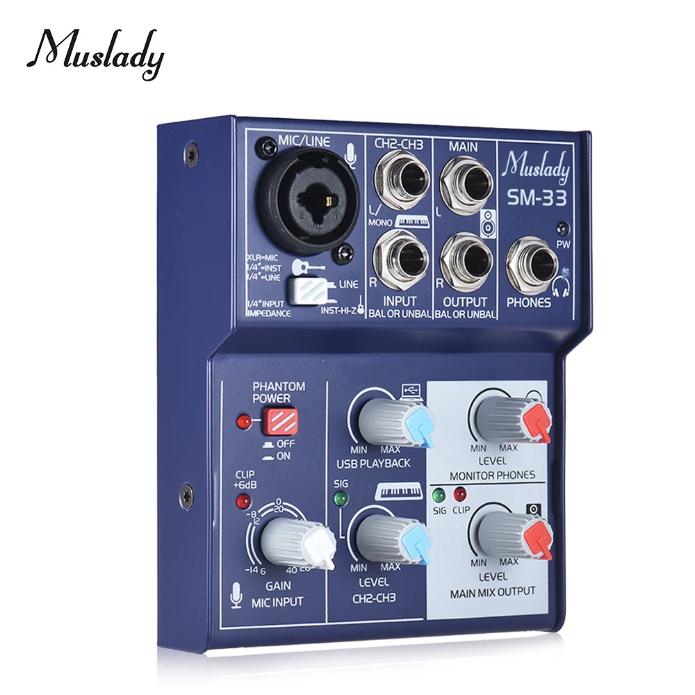 Sound Card Mixing Console Digital Audio Mixer Support 5V Power Bank USB Power Supply Built-in 48V Phantom Power for Recording DJ
Sound Card Mixing Console Digital Audio Mixer Support 5V Power Bank USB Power Supply Built-in 48V Phantom Power for Recording DJ