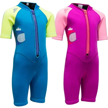 

2MM Neoprene Kids Swimsuits Girls Boys Wetsuits One Pieces Diving Suits Snorkel Surfing Rash Guards Children Swimwears DEO