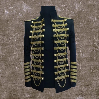 Men's plus size jacket show slim costume clothes square show fashion jackets men coat bodysuit gold blazer stage show suit
Men's plus size jacket show slim costume clothes square show fashion jackets men coat bodysuit gold blazer stage show suit