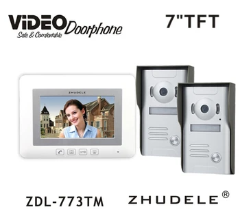 ZHUDELE New Style Doorbell Intercom System 7" Video Door Phone Touch button Kits Night Vision 700TVL HD Home House Security 2V1 
ZHUDELE New Style Doorbell Intercom System 7" Video Door Phone Touch button Kits Night Vision 700TVL HD Home House Security 2V1