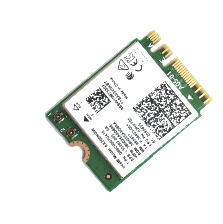 Dual band 2.4Gbps Intel Wi-Fi 6 AX200NGW 802.11ax/ac MU-MIMO 2x2 Wifi AX200 NGFF M.2 Bluetooth 5.0 Network Wlan Card
Dual band 2.4Gbps Intel Wi-Fi 6 AX200NGW 802.11ax/ac MU-MIMO 2x2 Wifi AX200 NGFF M.2 Bluetooth 5.0 Network Wlan Card