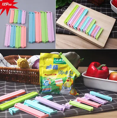 12Pcs/set Bag Clips Househoud Snack Fresh Food Storage Bag Sealer Kitchen Tool accessories Mini Vacuum Sealer Clamp Food Clip
12Pcs/set Bag Clips Househoud Snack Fresh Food Storage Bag Sealer Kitchen Tool accessories Mini Vacuum Sealer Clamp Food Clip