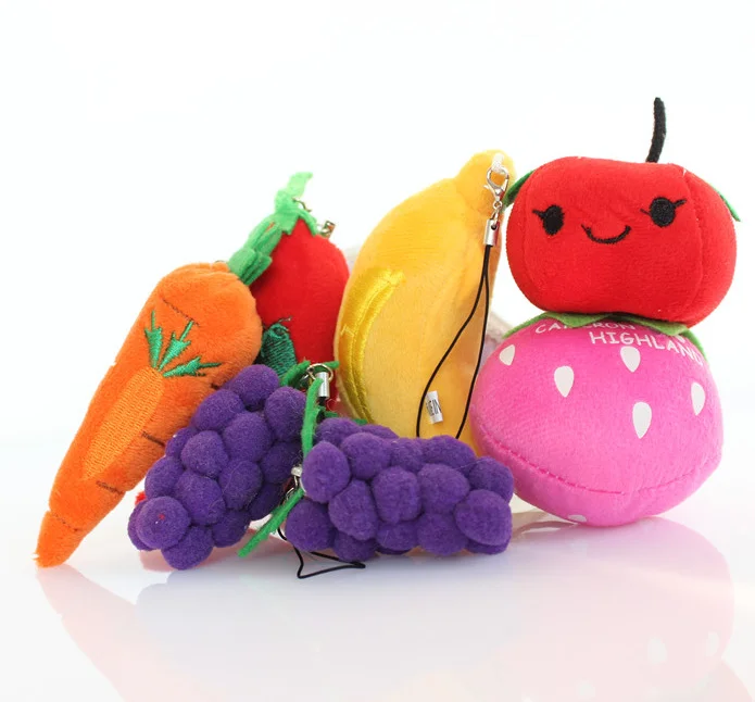 Kawaii Little 6-8CM Vegetables Toys Fruits dolls string pendant Plush Toy novelty summer plush gifts
Kawaii Little 6-8CM Vegetables Toys Fruits dolls string pendant Plush Toy novelty summer plush gifts