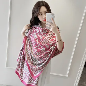 Luxury Brand Ethnic style bohemian style Scarf Women Summer Nylon Long Shawl Wraps Women's Flower Lace Scarf Ladies Scarves 2019
Luxury Brand Ethnic style bohemian style Scarf Women Summer Nylon Long Shawl Wraps Women's Flower Lace Scarf Ladies Scarves 2019