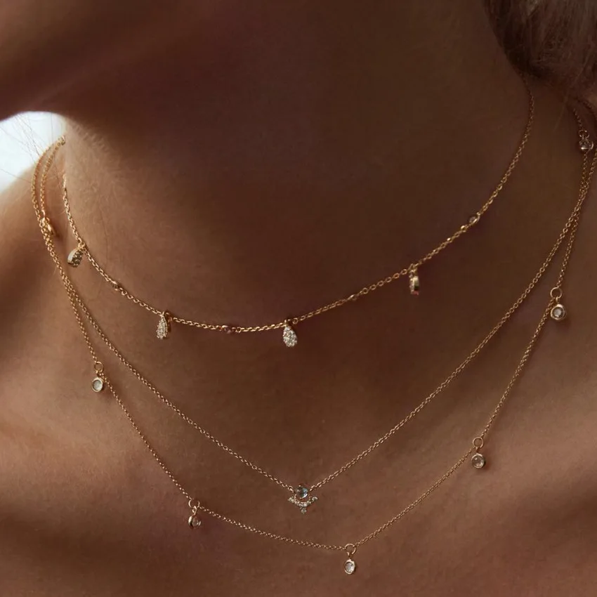 LE SKY Fashion Exaggerated personality Water Drop Shape Rhinestone Round Crystal multi-layer Necklace
LE SKY Fashion Exaggerated personality Water Drop Shape Rhinestone Round Crystal multi-layer Necklace