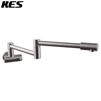 KES Lead-Free Articulating Kitchen Faucet SUS 304 Stainless Steel Pot Filler Double Joint Wall Mount, Brushed Finish, K9250
KES Lead-Free Articulating Kitchen Faucet SUS 304 Stainless Steel Pot Filler Double Joint Wall Mount, Brushed Finish, K9250