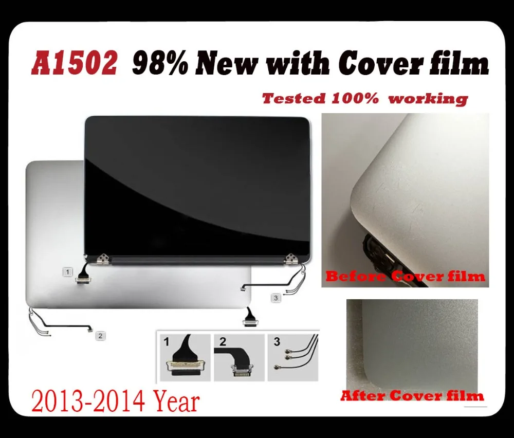 Original 98% new with cover film for macbook pro retina A1502 lcd screen assembly LED display 100% working 2013 2014
Original 98% new with cover film for macbook pro retina A1502 lcd screen assembly LED display 100% working 2013 2014