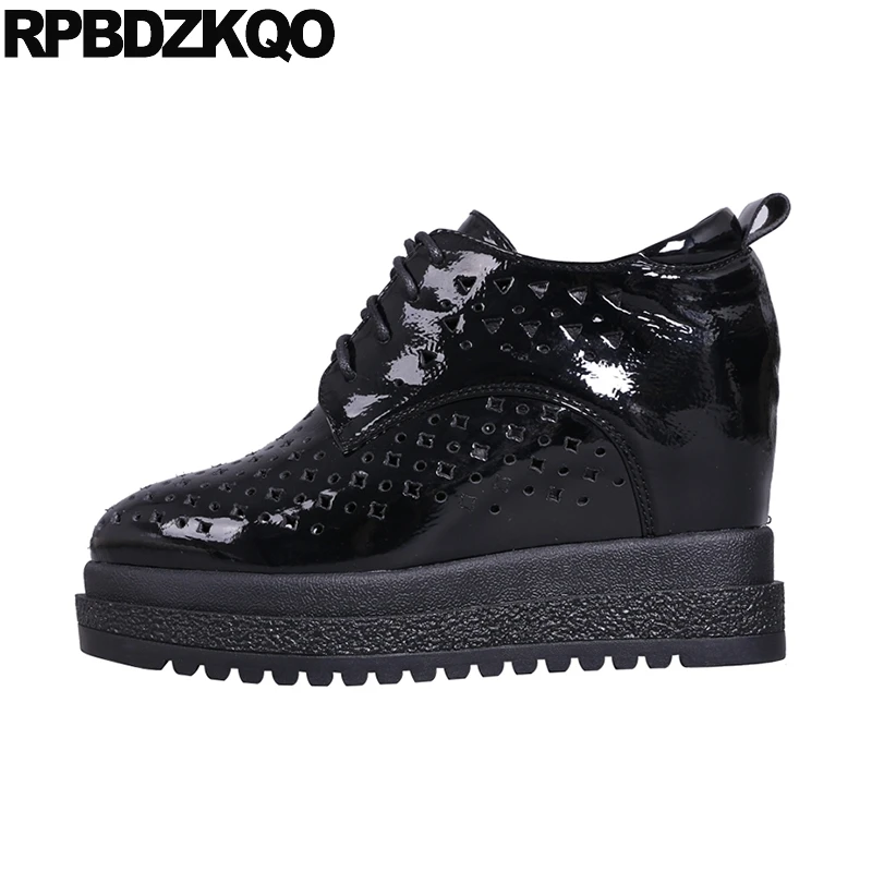 High Heels Patent Leather Ladies Runway Platform Round Toe Size 4 34 Creepers Lace Up Oxford Black Wedge Shoes Pumps Harajuku
High Heels Patent Leather Ladies Runway Platform Round Toe Size 4 34 Creepers Lace Up Oxford Black Wedge Shoes Pumps Harajuku