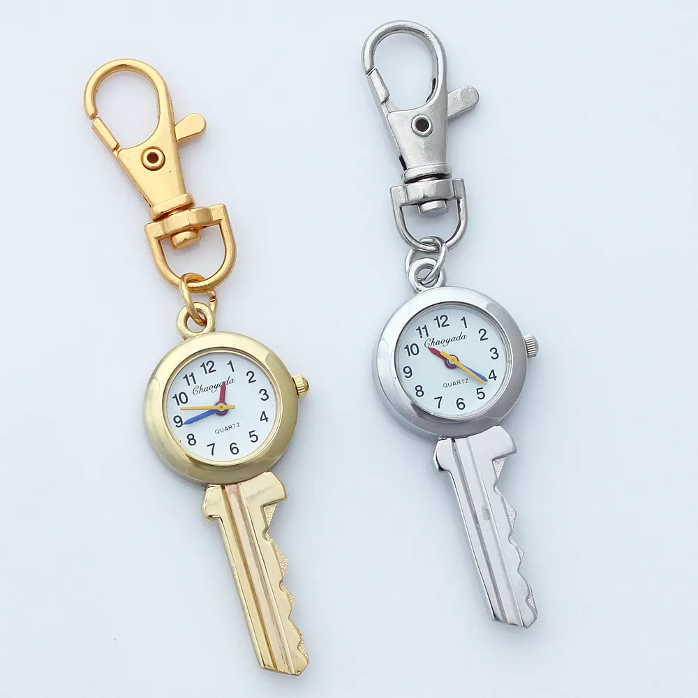 10pcs/Lot Mixed Bulk Brand New Fashion Crystal KEY Style Pocket Pendant Key Ring Chain Quartz Dress Watch with Gift Bag GL59KT | Наручные