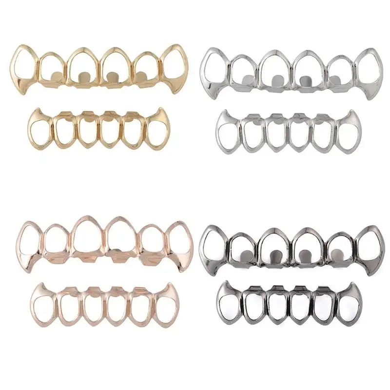 Hip Hop Gold Teeth Grills Hollow Out Top&Bottom Grills Dental Single Tooth Clips Vampire Teeth Mouth Jewelry Party
Hip Hop Gold Teeth Grills Hollow Out Top&Bottom Grills Dental Single Tooth Clips Vampire Teeth Mouth Jewelry Party