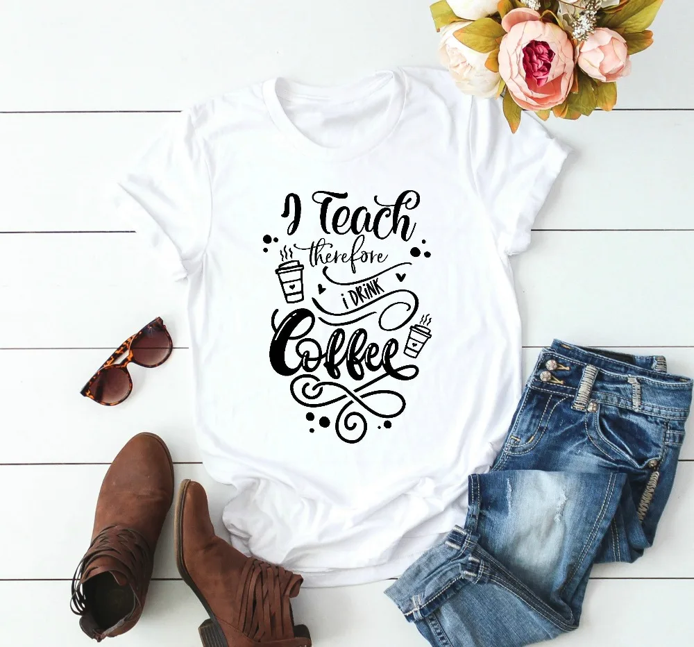 I Teach Therefore I Drink Coffee Shirt Funny Teacher T-shirt women fashion graphic slogan grunge aesthetic tumblr tee quote top
I Teach Therefore I Drink Coffee Shirt Funny Teacher T-shirt women fashion graphic slogan grunge aesthetic tumblr tee quote top