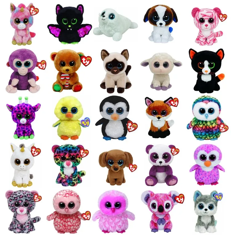 Ty Beanie Boos Plush Animal Doll Toy Owl Unicorn Cat Elephant Penguin Leopard Foxy Dog Rabbit Giraffe Panda Monkey For Kids Gift
Ty Beanie Boos Plush Animal Doll Toy Owl Unicorn Cat Elephant Penguin Leopard Foxy Dog Rabbit Giraffe Panda Monkey For Kids Gift