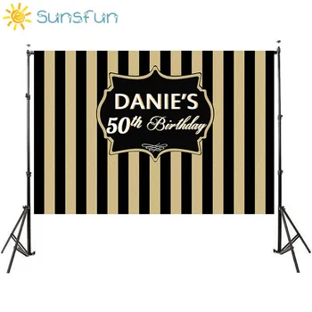 Sunsfun Vinyl Photography Background Adult Black Luxury Golden 50th Birthday Party Decor Stripes Banner Backdrop Photo Studio
Sunsfun Vinyl Photography Background Adult Black Luxury Golden 50th Birthday Party Decor Stripes Banner Backdrop Photo Studio