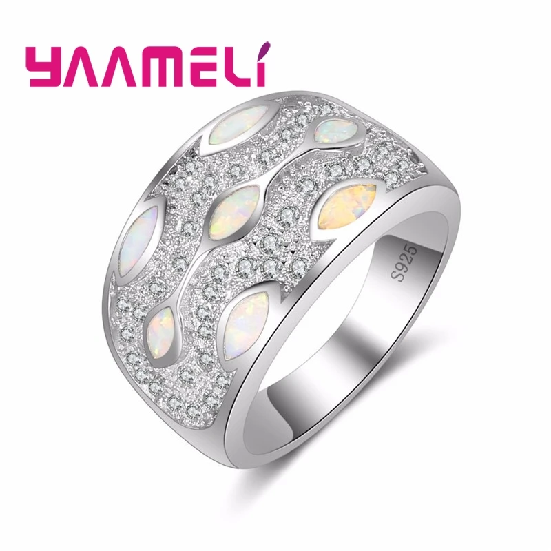 Winter Sale Women Wide Wedding Finger Ring Brand 925 Silver Jewelry Micro Inlay Full White CZ Crystal White Opal Ring 925 Stamp
Winter Sale Women Wide Wedding Finger Ring Brand 925 Silver Jewelry Micro Inlay Full White CZ Crystal White Opal Ring 925 Stamp