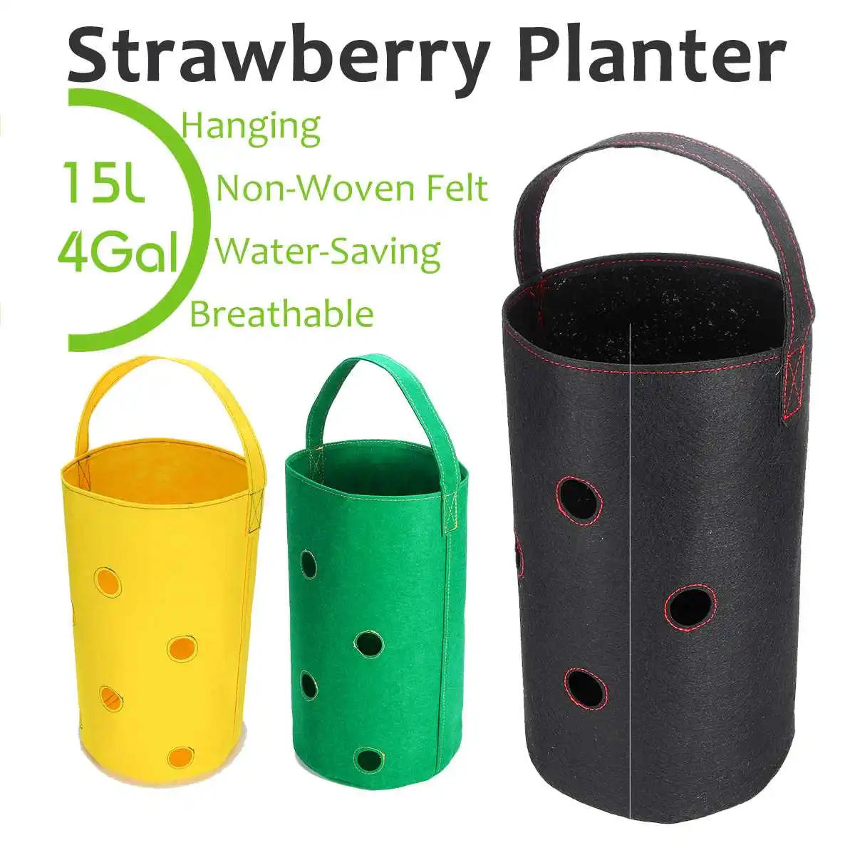 Hanging Felt Planter Bag Strawberry vanilla Planting Bags Beauty Planting Bags Garden Potted Gardening Supplies
Hanging Felt Planter Bag Strawberry vanilla Planting Bags Beauty Planting Bags Garden Potted Gardening Supplies