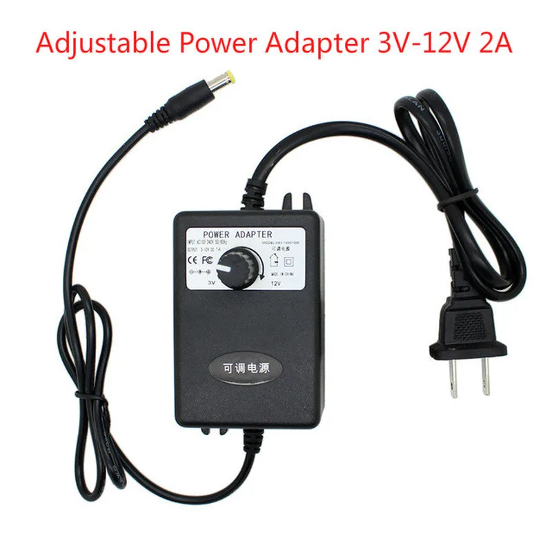 12V Adjustable Supply Power Adapter Switching Lighting Charge DC 3 V 12 V 2A 24W Voltage Regulation US EU Plug Power Supply
12V Adjustable Supply Power Adapter Switching Lighting Charge DC 3 V 12 V 2A 24W Voltage Regulation US EU Plug Power Supply