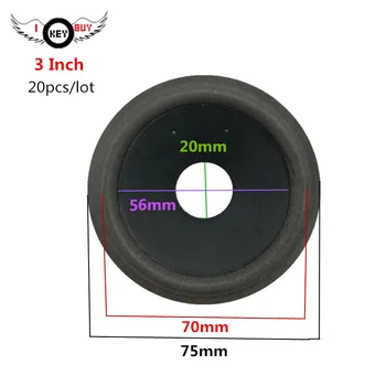 20pcs/lot 3 Inch Speaker Paper Cone Foam Edge Cones Basin Accessories y 75*70 mm 20 mm Core High 14.5 mm
20pcs/lot 3 Inch Speaker Paper Cone Foam Edge Cones Basin Accessories y 75*70 mm 20 mm Core High 14.5 mm