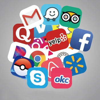 51 PCs/Set Internet APP Applications Stickers PVC Decoration Sticker for Laptop Notebook Luggage Phone Car DIY Stickers
51 PCs/Set Internet APP Applications Stickers PVC Decoration Sticker for Laptop Notebook Luggage Phone Car DIY Stickers
