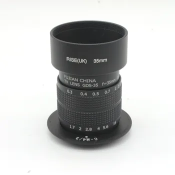 Black FUJIAN35mm f/1.7CCTV C Micro-camera lens+Micro 4/3 Adapter+hood for Panasonic Micro 4/3 E-P1 P3 G1 GF5 Macro Freeshipping
Black FUJIAN35mm f/1.7CCTV C Micro-camera lens+Micro 4/3 Adapter+hood for Panasonic Micro 4/3 E-P1 P3 G1 GF5 Macro Freeshipping