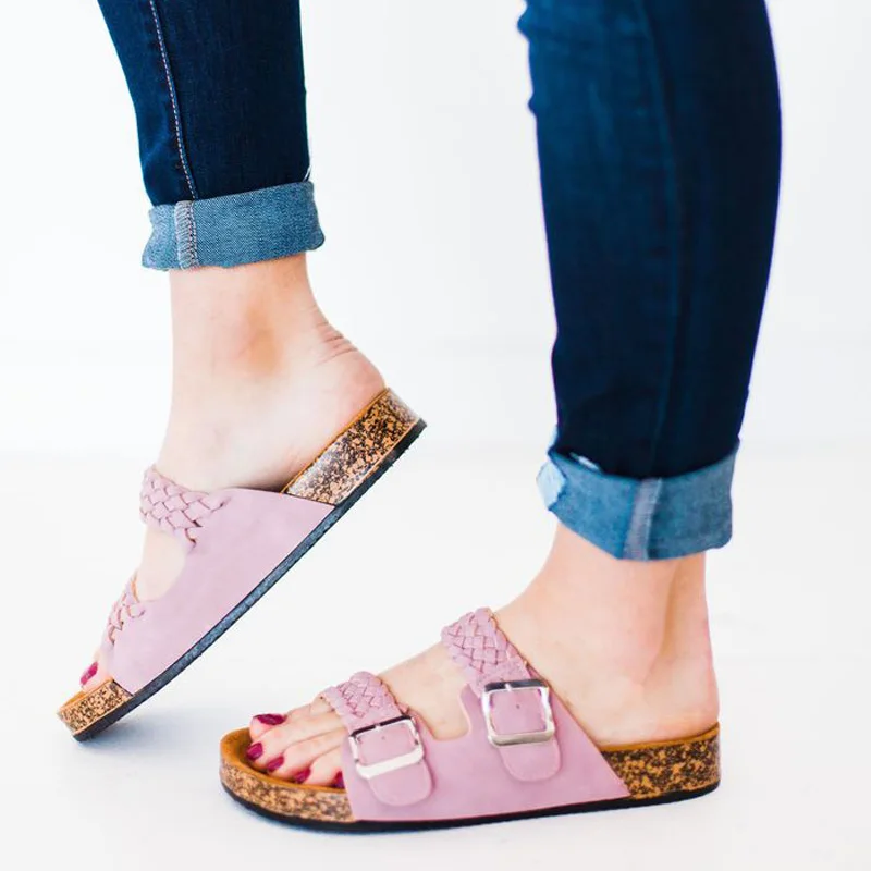 2019 New Slippers Women Summer Beach Shoes Twist Woven Design Slippers Cork Outdoor Fashion Casual Comfortable Slipper dames D25
2019 New Slippers Women Summer Beach Shoes Twist Woven Design Slippers Cork Outdoor Fashion Casual Comfortable Slipper dames D25