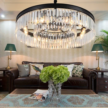 American Iron Chandelier Living Room Restaurant Bedroom Light Black Retro Crystal Light Modern Simple Hanging Lamps led fixture
American Iron Chandelier Living Room Restaurant Bedroom Light Black Retro Crystal Light Modern Simple Hanging Lamps led fixture