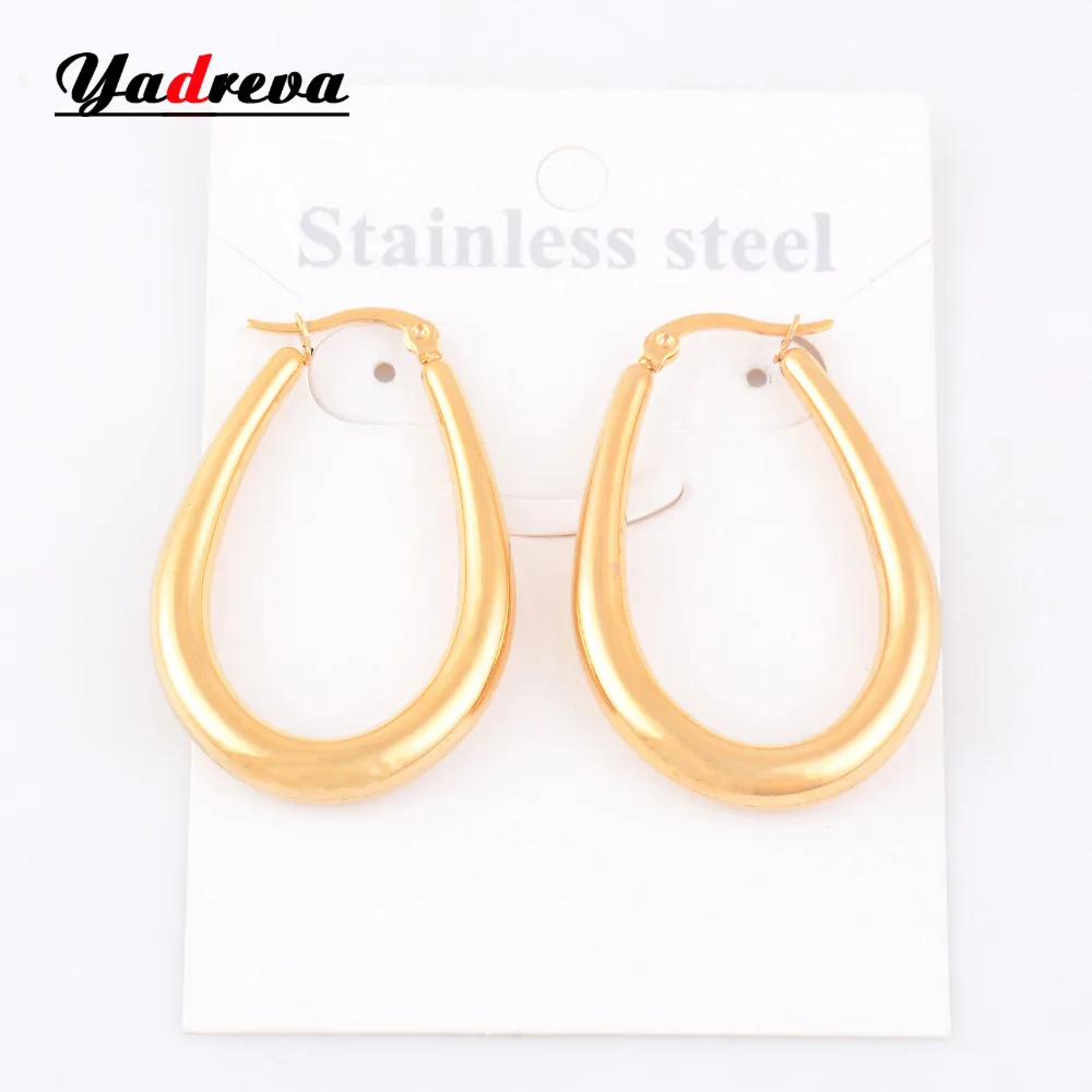 Gold Color Stainless Steel Hoop Earring High Quality Trendy Women Gift Jewelry Waterproof 0020WF
Gold Color Stainless Steel Hoop Earring High Quality Trendy Women Gift Jewelry Waterproof 0020WF