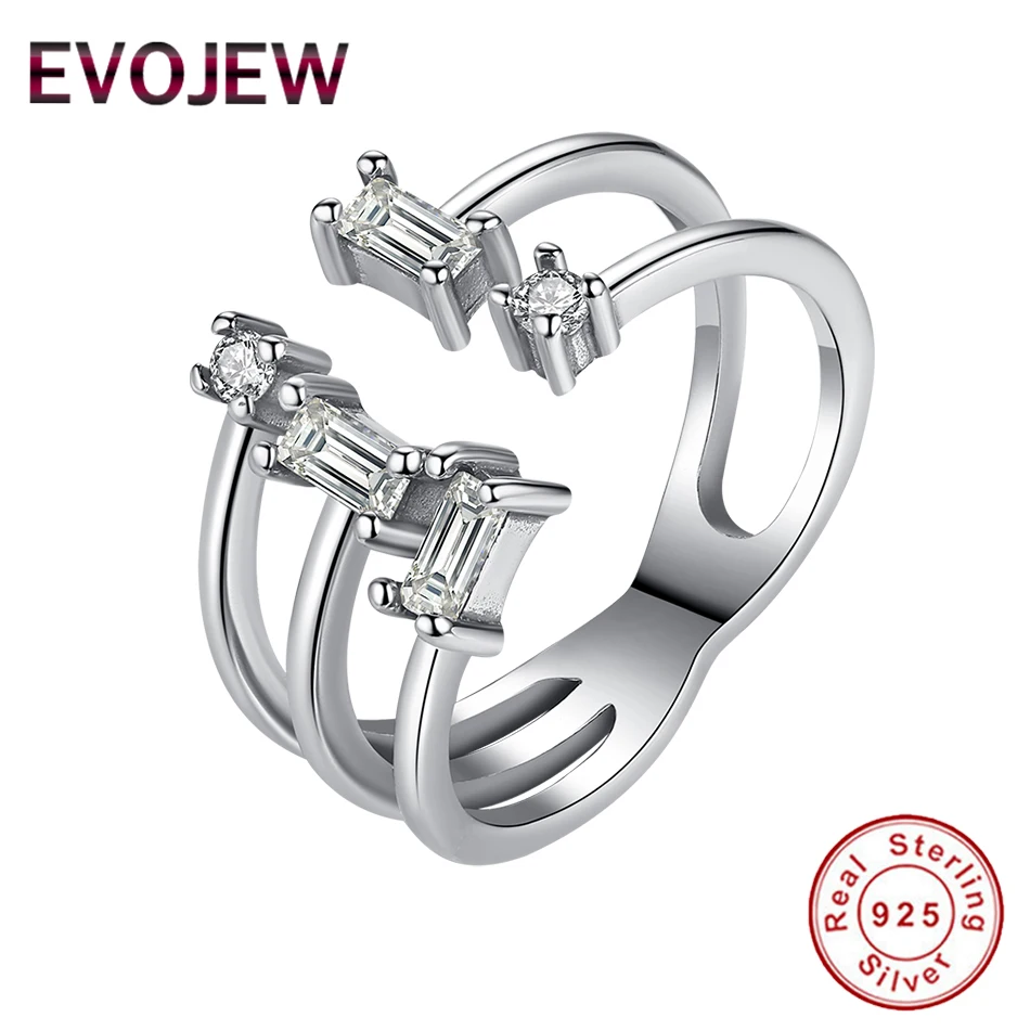 EVOJEW 925 Sterling Silver Multi-layer Irregularity Finger Ring Set & Clear CZ Vintage Rings Adjustable Sterling Silver Jewelry
EVOJEW 925 Sterling Silver Multi-layer Irregularity Finger Ring Set & Clear CZ Vintage Rings Adjustable Sterling Silver Jewelry