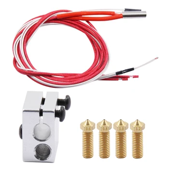KINGROON V5 V6 Extruder Hot End Kit For 3D Printer Volcano Nozzles+Heated Block+12V 40W Cartridge Heater+100K Thermistor
KINGROON V5 V6 Extruder Hot End Kit For 3D Printer Volcano Nozzles+Heated Block+12V 40W Cartridge Heater+100K Thermistor
