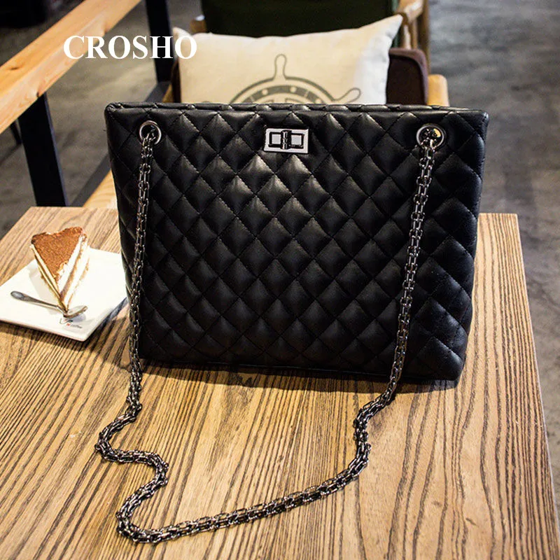 CROSHO High capacity Single Shoulder Crossbody Lacing Chain Bag Diamond Lattice Messenger Bags
CROSHO High capacity Single Shoulder Crossbody Lacing Chain Bag Diamond Lattice Messenger Bags