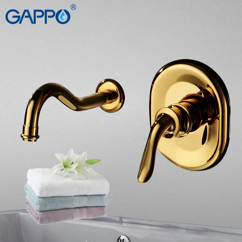 

GAPPO Basin Faucet gold basin taps waterfall bathroom faucet mixer water brass basin sink tap Deck Mount faucet armatur