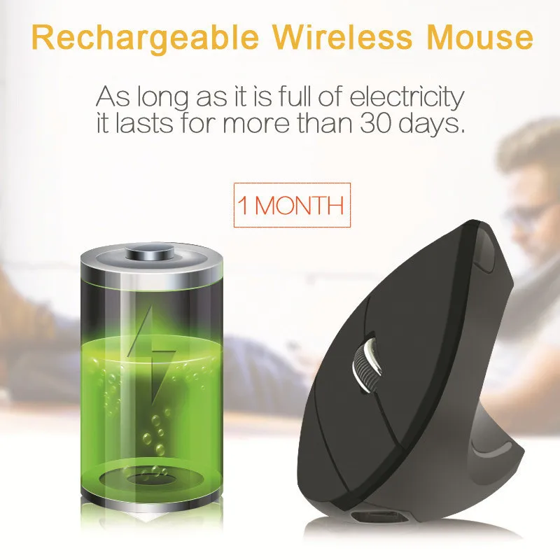 CHYI Wireless Ergonomic Vertical Mouse Right/Left Hand Computer Gaming Mice 5D USB Optical Mouse Gamer Mause For Laptop PC Game
CHYI Wireless Ergonomic Vertical Mouse Right/Left Hand Computer Gaming Mice 5D USB Optical Mouse Gamer Mause For Laptop PC Game