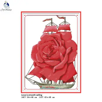 Joy Sunday Love is Smooth Sailing Pattern Cross Stitch Kits 11CT Printed Fabric 14CT Canvas DMC Counted Chinese Embroidery Sets
Joy Sunday Love is Smooth Sailing Pattern Cross Stitch Kits 11CT Printed Fabric 14CT Canvas DMC Counted Chinese Embroidery Sets
