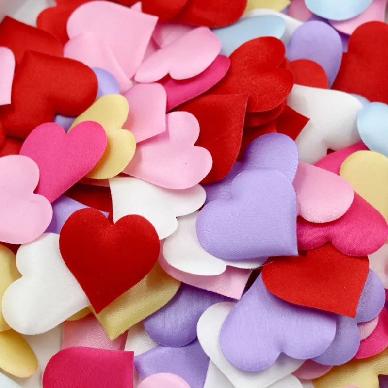 100pcs/lot Sponge Satin Fabric Heart Petals for Wedding Confetti Bed Heart Petals Valentine Wedding Decoration Party Supplies
100pcs/lot Sponge Satin Fabric Heart Petals for Wedding Confetti Bed Heart Petals Valentine Wedding Decoration Party Supplies