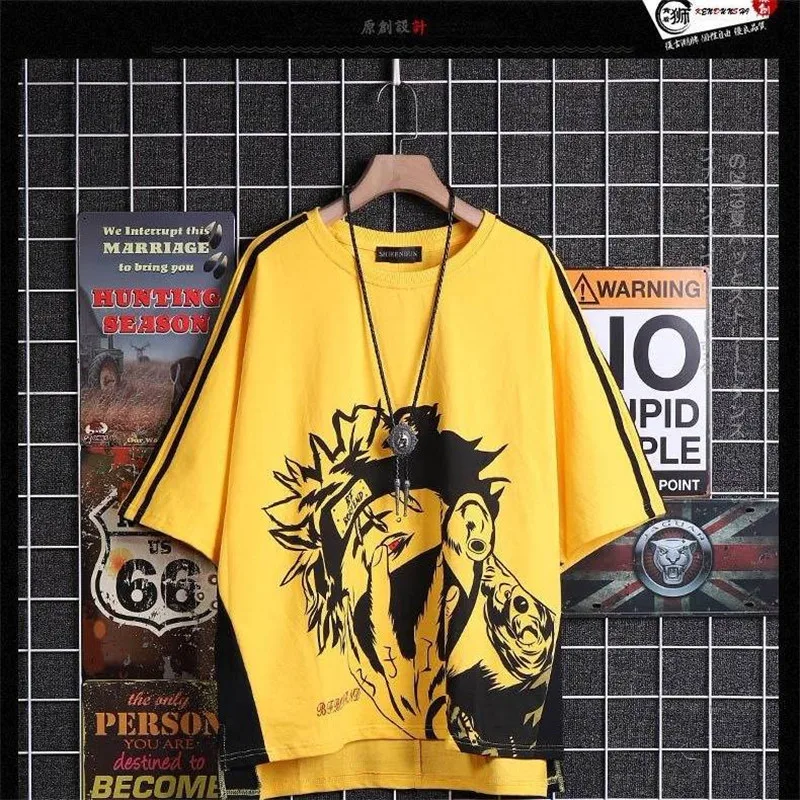 Hip Hop T Shirt Men Japan T-shirt Harajuku Tshirt Streetwear Casual Short Sleeve Summer Tops Cool Cotton Cartoon T Shirt Males
Hip Hop T Shirt Men Japan T-shirt Harajuku Tshirt Streetwear Casual Short Sleeve Summer Tops Cool Cotton Cartoon T Shirt Males