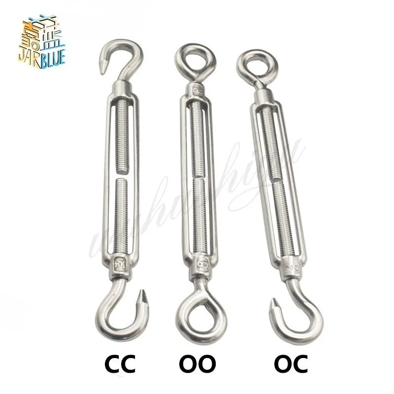 1Pcs M4 M5 M6 M8 M10 Stainless Steel 304 Adjust Chain Rigging Hooks & Eye Turnbuckle Wire Rope Tension Device Line Oc Oo Cc Type
1Pcs M4 M5 M6 M8 M10 Stainless Steel 304 Adjust Chain Rigging Hooks & Eye Turnbuckle Wire Rope Tension Device Line Oc Oo Cc Type