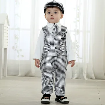 Boys Clothing 3 4 Years Gentleman Set Spring Kids Clothes Long Sleeve Plaid Suit Set Tie Kids Cap Sets England Style 5 Pieces
Boys Clothing 3 4 Years Gentleman Set Spring Kids Clothes Long Sleeve Plaid Suit Set Tie Kids Cap Sets England Style 5 Pieces